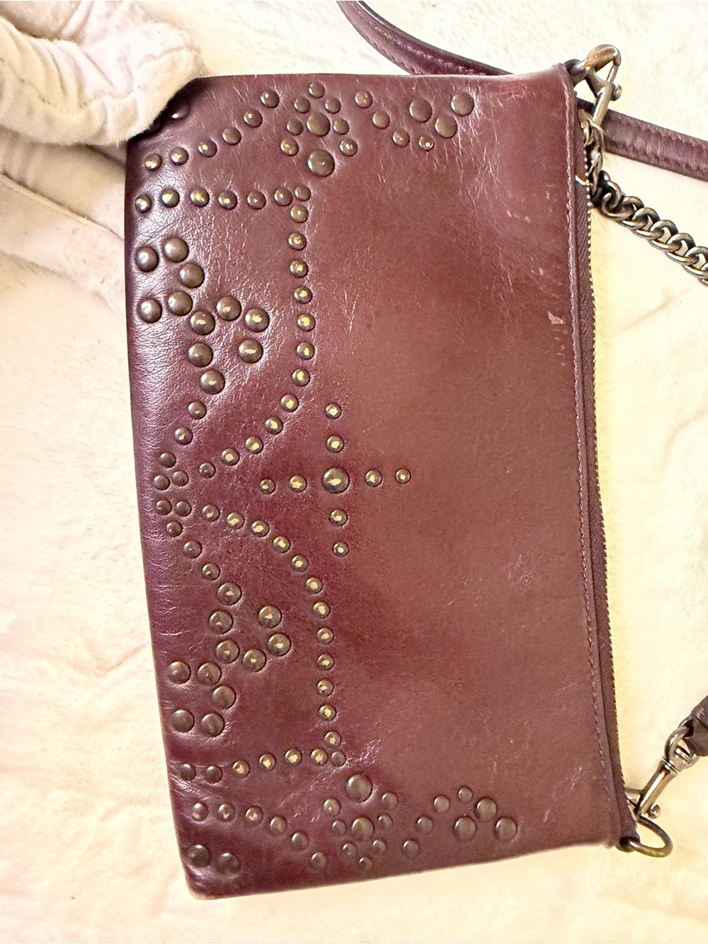 Coach Kylie Studded Crossbody Bag in Dark Purple - Picture 9 of 16